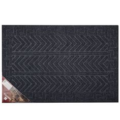 Коврик придверный, 40х60 см, прямоугольный, серый, 3D Greek, Vortex, 20101