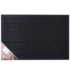 Коврик придверный, 40х60 см, прямоугольный, резина, с ковролином, серый, City, Vortex, 22390