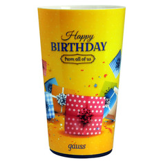 Disco проекторы светодиодные стакан с подсветкой GAUSS LCUP Birthday 3хLR44 LED