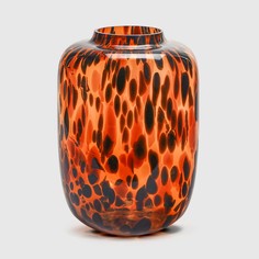 Ваза Hakbijl Glass tiger big д24 см в35 см янтарь-черная