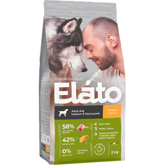 Корм для собак Elato Holistic для средних и крупных пород с курицей и уткой 2 кг