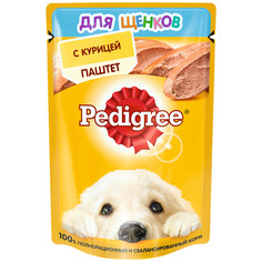 Корм для щенков Pedigree от 1 месяца, паштет с курицей 80 г