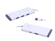 Хаб USB Baseus Lite Series 4-Port USB-A HUB USB-A - 4xUSB 3.0 2m White WKQX030202