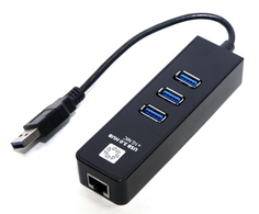 Хаб USB 5bites 3xUSB3.0 - RJ45 UA3-45-04BK Black