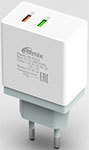 Сетевое зарядное устройство стандарта Ritmix RM-3032QC белый