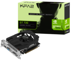 Видеокарта PCI-E KFA2 GeForce GT 730 (70NQS4HX00WK) 4GB DDR3 128bit 40nm 901/1333MHz VGA/DVI/HDMI