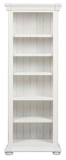 Шкаф книжный открытый узкий нордик (инлавка) белый 70x210x39 см.