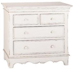 Комод нордик (инлавка) белый 85x94x40 см.