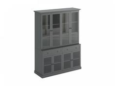 Шкаф-витрина caprio (ogogo) серый 168x214x54 см.