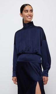 Блуза из шелка Mulberry с объемными рукавами 12 STOREEZ