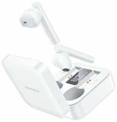 Наушники Borofone с микрофоном (TWS) BE40 Triumph, белый (41240)