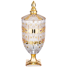 Кувшины диспенсер для напитков LEFARD Gold glass 4,8л 19х19х52см с краником стекло
