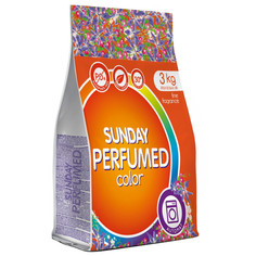 Средства для стирки белья порошок стиральный SUNDAY Perfumed Color 3кг автомат