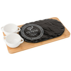 Наборы для сервировки столовые набор для сыра LEFARD 4 предмета фарфор, бамбук