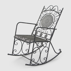Кресло-качалка Anxi jiacheng металлическая серая 56x97x107 см