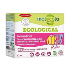 Экологичный стиральный порошок для цветного белья и одежды 1200 МЛ Molecola