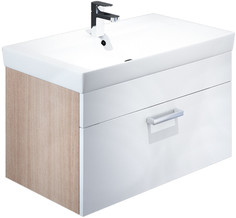 Тумба с раковиной белый глянец/дерево 80 см IDDIS Mirro MIR80W0i95K