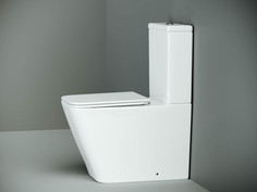 Унитаз-компакт безободковый с сиденьем микролифт Ceramica Nova Cubic CN1803