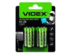 Батарейка AA - Videx LR6 Shrink (6 штук) VID-LR6-6BC