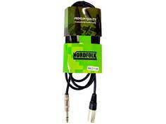 Кабель микрофонный NordFolk XLR/M - 6.3mm Jack Stereo 3m NMC211/3M