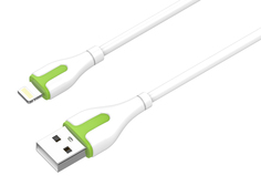 Аксессуар Ldnio LS572 USB - Lightning 2.1A 2m White-Green LD_C3816