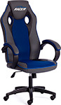 Игровое компьютерное кресло Tetchair RACER GT new, кож/зам/ткань, металлик/синий, 36/10 (13252)
