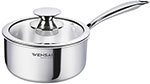 Ковш с крышкой Vensal Le Chef трехслойный из нержавеющей стали 2,2л (18см) VS1531