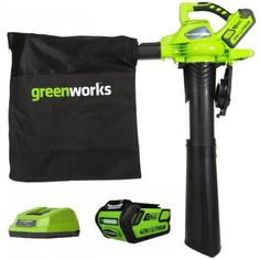 Садовый аккумуляторный пылесос-воздуходувка GreenWorks
