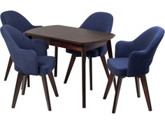 Обеденная группа стол и 4 кресла (столбург) коричневый 110x76x70 см.