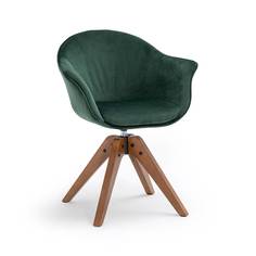 Кресло офисное вращающееся dalqui (laredoute) зеленый 63x82x58 см.