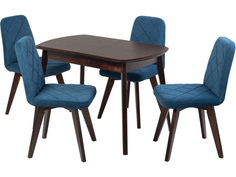 Обеденная группа стол и 4 стула (столбург) коричневый 110x76x70 см.
