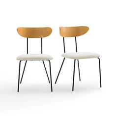 Комплект из двух стульев brooklyn (laredoute) белый 49x81x53 см.