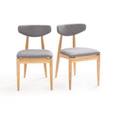 Комплект из 2 винтажных стульев nochy (laredoute) серый 46x80x56 см.