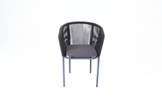 Плетеный стул марсель (outdoor) серый 57x80x62 см.