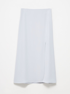 Юбка миди с разрезом (голубой, S) Sela