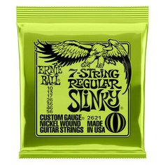 Струны для 7 струнной электрогитары Ernie Ball 2621 Nickel Wound Slinky Regular 10-56