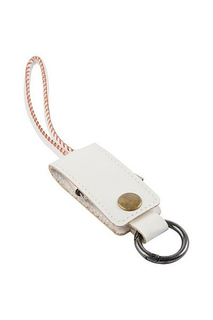 Кабель-брелок MB Mobility USB – Micro-USB, 25 см, белый УТ000023424