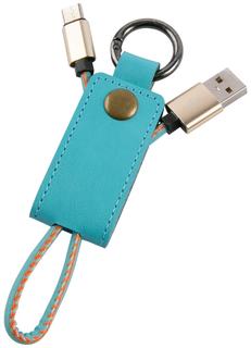 Кабель-брелок MB Mobility USB – Type-C, 25 см, голубой УТ000023428