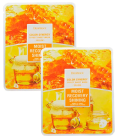 Маска тканевая улитка и мед Deoproce Color Synergy Effect Sheet Mask Yellow НАБОР 25шт (20g*25шт)