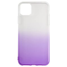 Чехол накладка силикон iBox Crystal для iPhone 11 Pro Max (градиент фиолетовый)