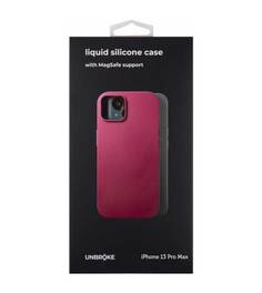 Чехол накладка UNBROKE liquid silicone case MagSafe support для iPhone 13 Pro Max, винная