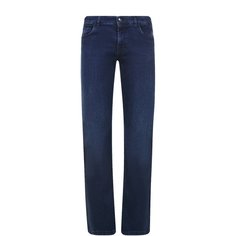 Джинсы прямого кроя с отделкой из кожи крокодила Zilli