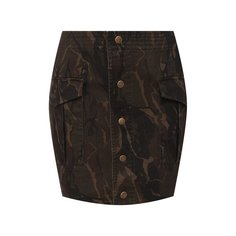 Юбка из смеси хлопка и рами Saint Laurent
