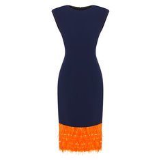 Платье с перьевой отделкой Dries Van Noten