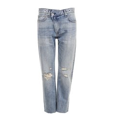 Укороченные джинсы прямого кроя с потертостями Rag&Bone