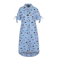 Хлопковое платье-рубашка с принтом Pietro Brunelli