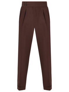 Брюки из шерсти и льна Lubiam