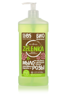 Жидкое мыло с экстрактом розы 500 МЛ Zelenka
