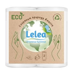 Полотенца бумажные ECO 2-х слойные Lelea