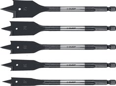 Набор сверл перовых Зубр 29505-H5 по дереву, хвостовик HEX 1/4&quot;, 5 шт.